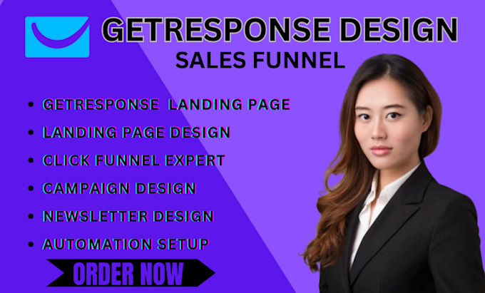 Gig Preview - Build all website, getresponse landing page,  sales funnel