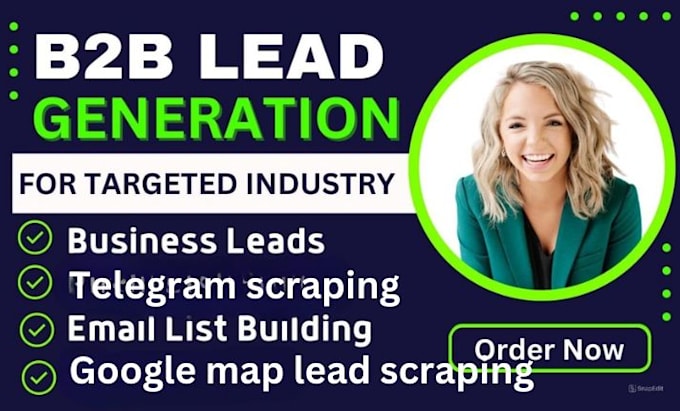 Gig Preview - Generate targeted b2b email list, google map lead scraping