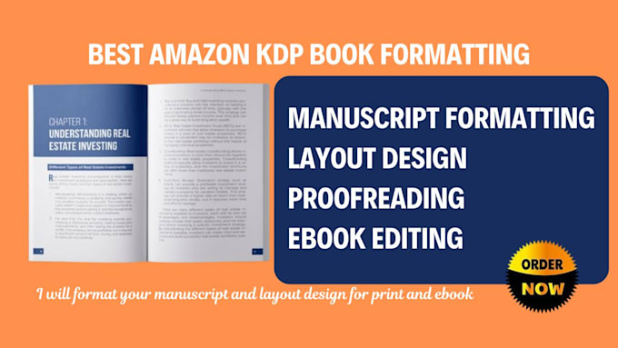 Gig Preview - Format your manuscript and layout design for print and ebook