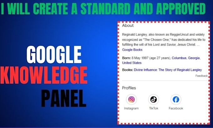 Gig Preview - Create a standard google knowledge panel for personal company and brand