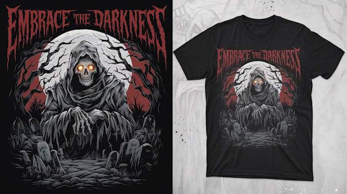 Gig Preview - Draw detailed dark art illustration death metal album cover