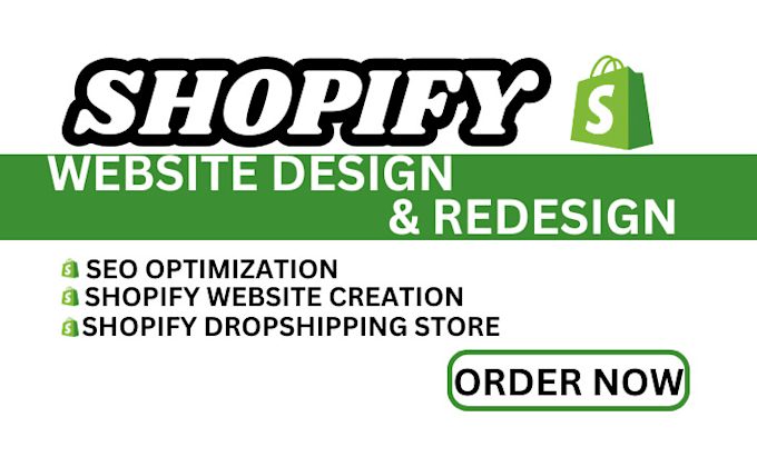 Gig Preview - Design shopify website design, shopify website redesign