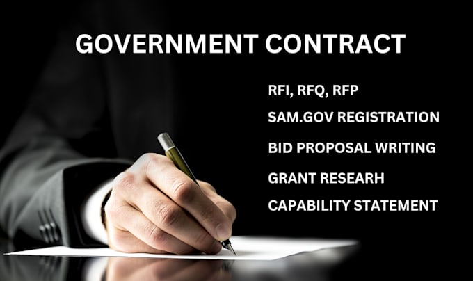 Gig Preview - Respond to rfp, write and win government bid proposal, rfi, rfq and tender