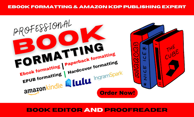 Gig Preview - Manuscript editing amazon KDP book publishing KDP manuscript formatting KDP ads