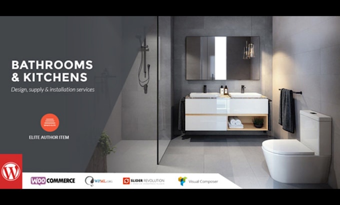 Gig Preview - Design website, landing page design for bathroom and kitchen renovation