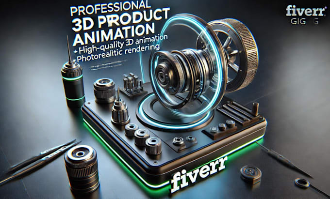 Gig Preview - Do 3d product animation video 3d modeling and rendering cgi industrial animation