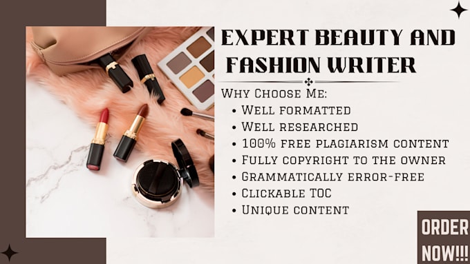 Gig Preview - Be your beauty, skincare, health and lifestyle blog writer