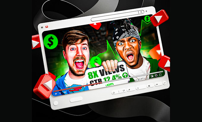 Gig Preview - Boost your videos reach with stunning thumbnail designs