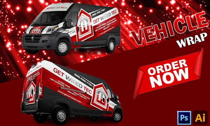 Gig Preview - Make design a vehicle wrap, car wrap, food truck wrap and trailer wrap design