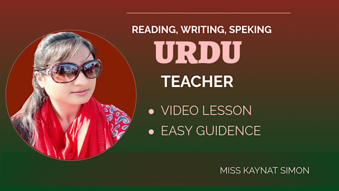 Gig Preview - Be your urdu teacher