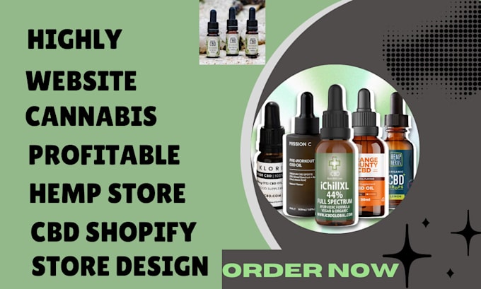 Gig Preview - Do cbd shopify store design, cbd store design, cbd website