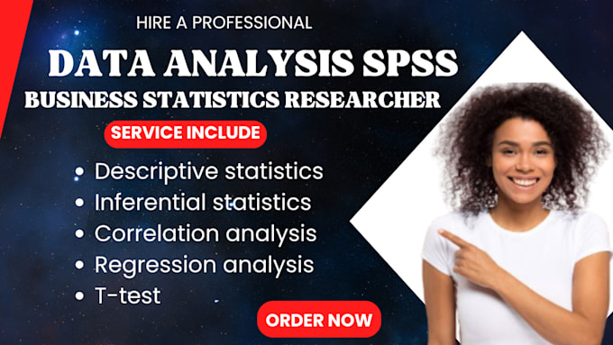 Gig Preview - Do spss data analysis linear regression for business statistics research