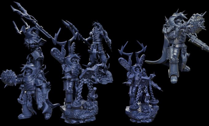 Gig Preview - Sculpt 3d model, 3d miniature, warhammer40k, 3d sculpting, dnd character