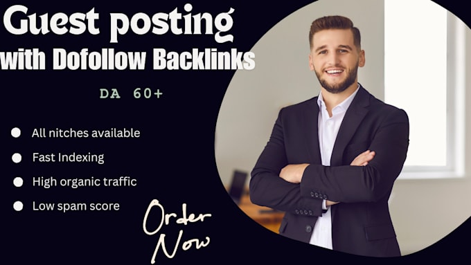 Gig Preview - Publish SEO guest posts on high quality backlinks