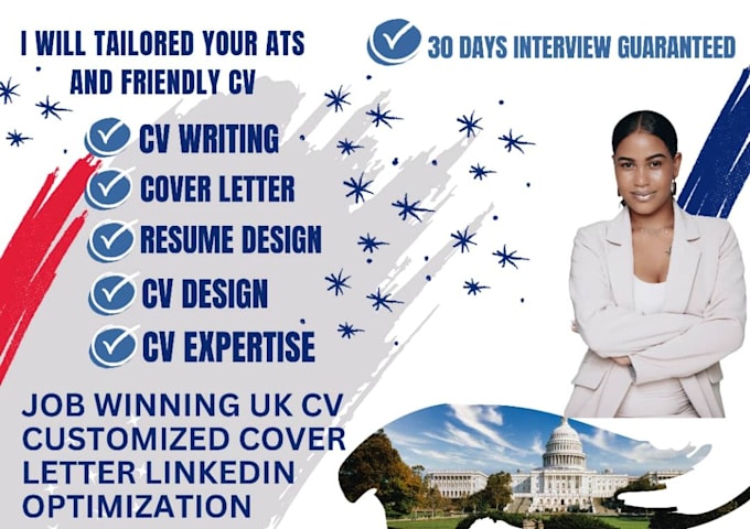 Gig Preview - Do professional CV design CV writing for UK harvard CV tech CV and resume