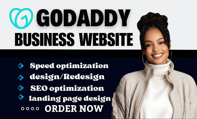 Gig Preview - Design godaddy website godaddy business website godaddy website redesign