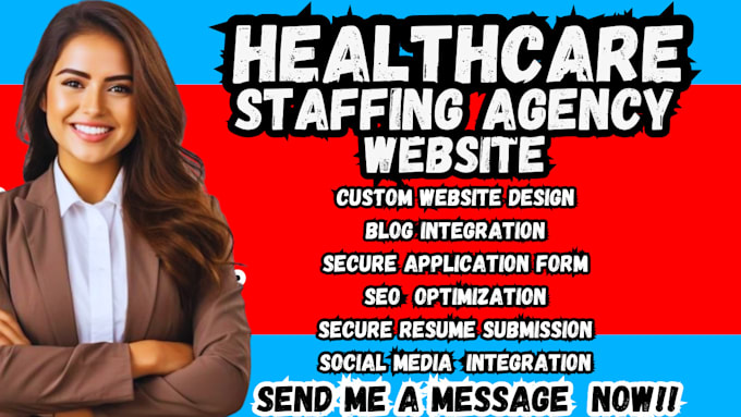 Gig Preview - Design healthcare staffing agency website healthcar website recruitment website