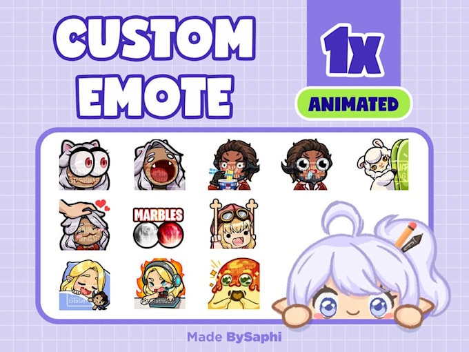 Gig Preview - Create 1 custom animated emote for discord, twitch, etc