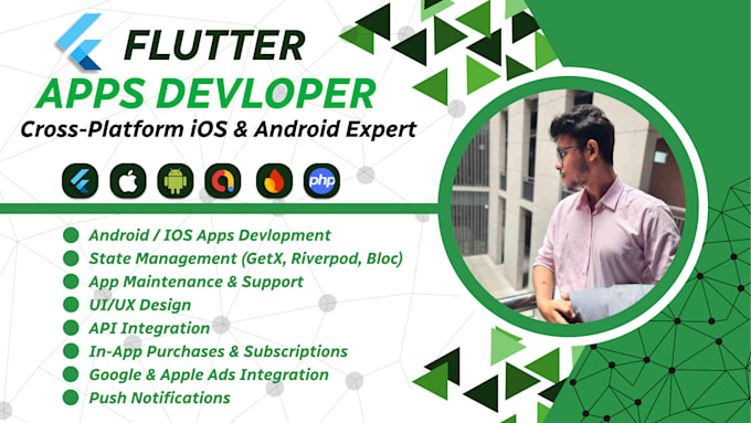 Gig Preview - Build top tier flutter apps for ios and android