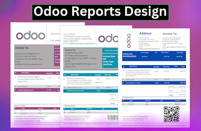 Gig Preview - Design or customize odoo reports in pdf, excel or HTML