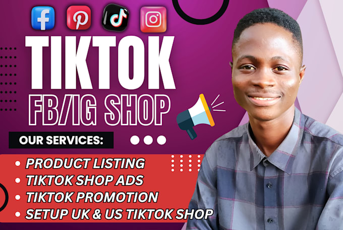 Gig Preview - Setup tiktok shop, tiktok shop manager, tiktok shop ads, tiktok dropshipping ads