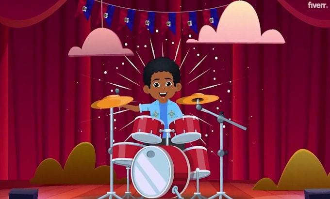 Gig Preview - Animate 2d music video, kids animation christmas animation, children animation