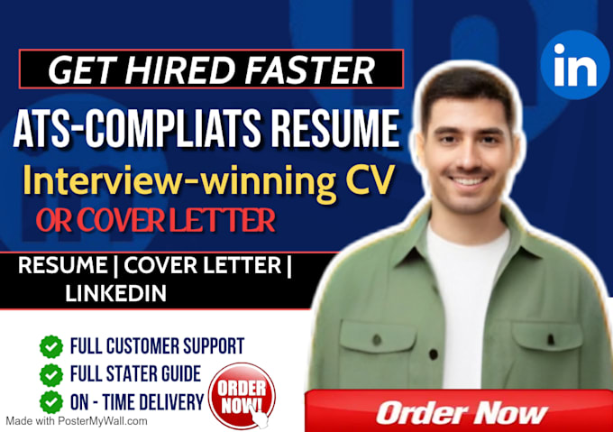 Gig Preview - Get job interview winning resume writing, CV, cover letter writing, linkedin