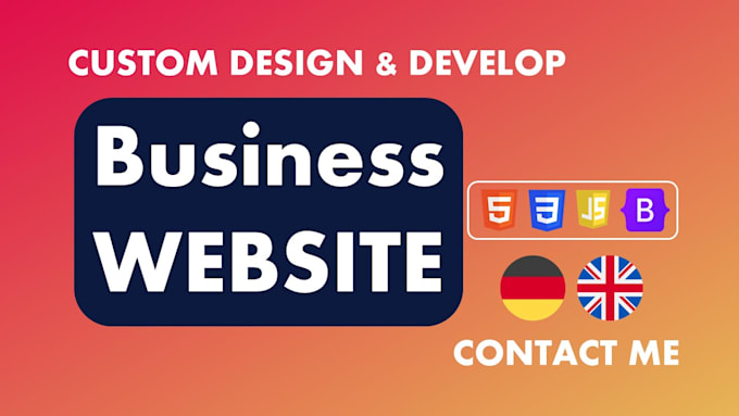 Gig Preview - Design, develop your business website or landing page