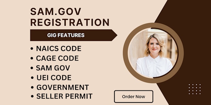 Gig Preview - Register you on sam gov, get uei, cage code, naics code, government contract