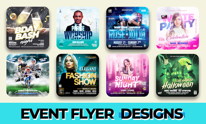 Gig Preview - Design a unique party or event flyer, postcard, fb, ig poster