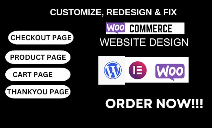 Gig Preview - Redesign, fix woocommerce checkout page, product cart page and thanyou page