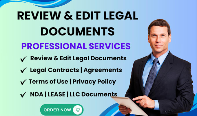 Gig Preview - Review or draft legal documents, legal contract and agreements as your lawyer