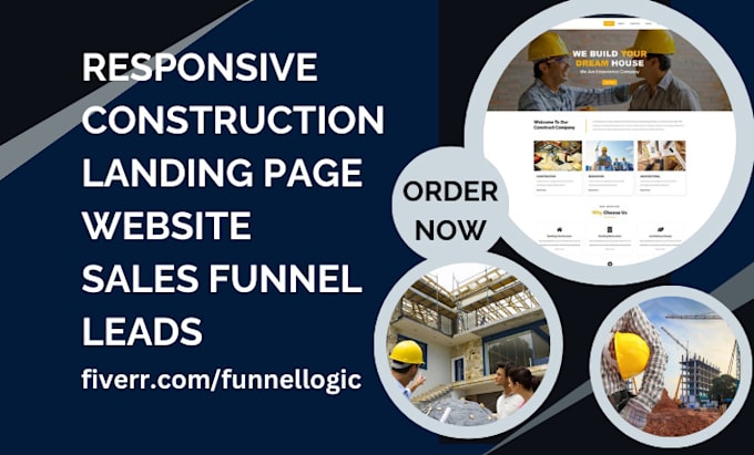 Bestseller - design construction landing page remodeling website handyman sales funnel leads