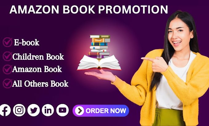 Gig Preview - Book and ebook marketing sales funnel, amazon KDP book publishing for promotion