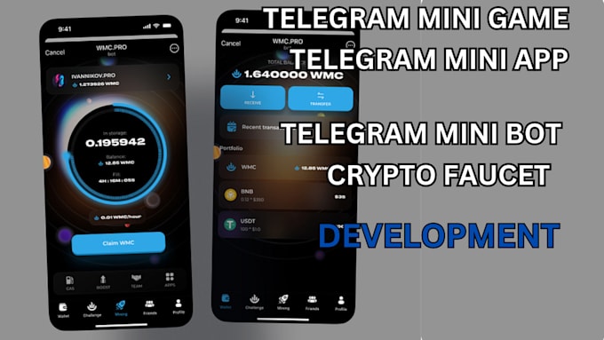 Gig Preview - Develop responsive telegram mini app, telegram mini game, telegram mini bot