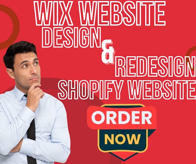 Gig Preview - Build wix website design shopify website design wix website redesign