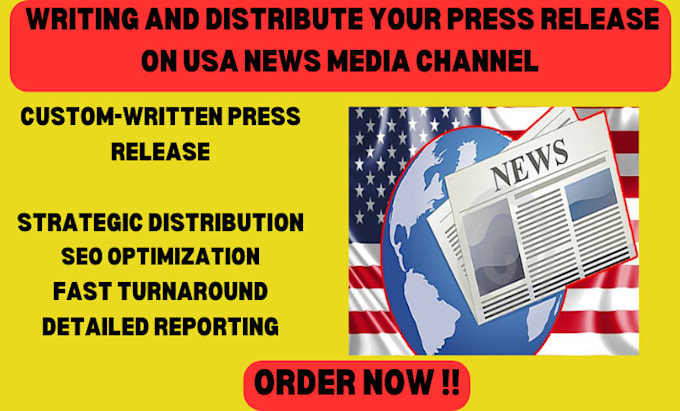 Gig Preview - Do writing and distribute your press release on USA news media channel