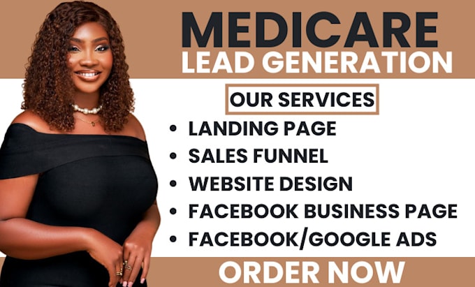 Gig Preview - Medicare leads medicare lead generation landing page medicare leads