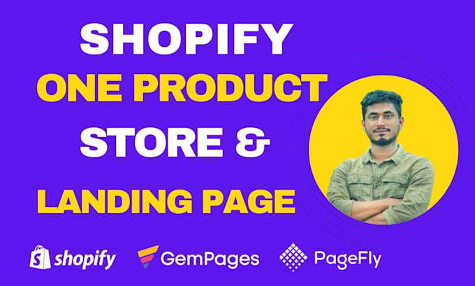 Gig Preview - Create shopify landing page, one product store by pagefly, gempages