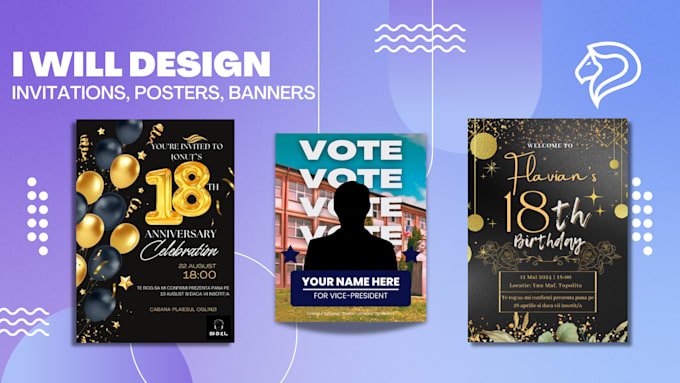 Gig Preview - Design invitations, posters, banners using canva