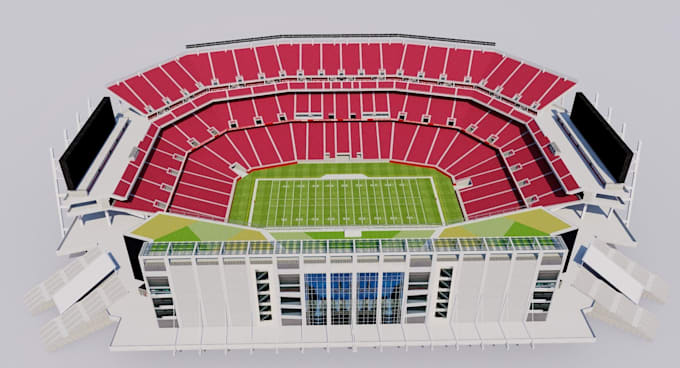 Gig Preview - Do 3d stadium animation soccer design 3d stadium modeling sport facility 3d gym