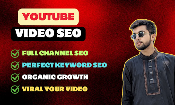 Gig Preview - Do youtube video SEO for fast ranking and more views