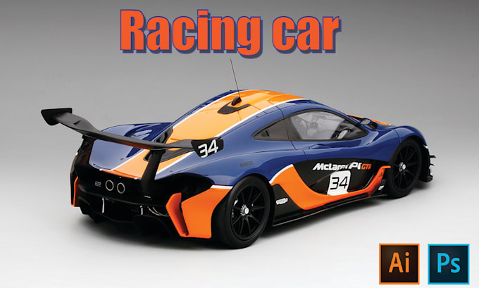 Gig Preview - Do racing car wrap, car wrap design, vehicle wrap design