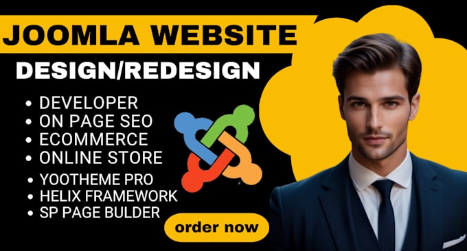 Gig Preview - Design and develop  joomla website, update joomla, fix bugs, yootheme pro setup