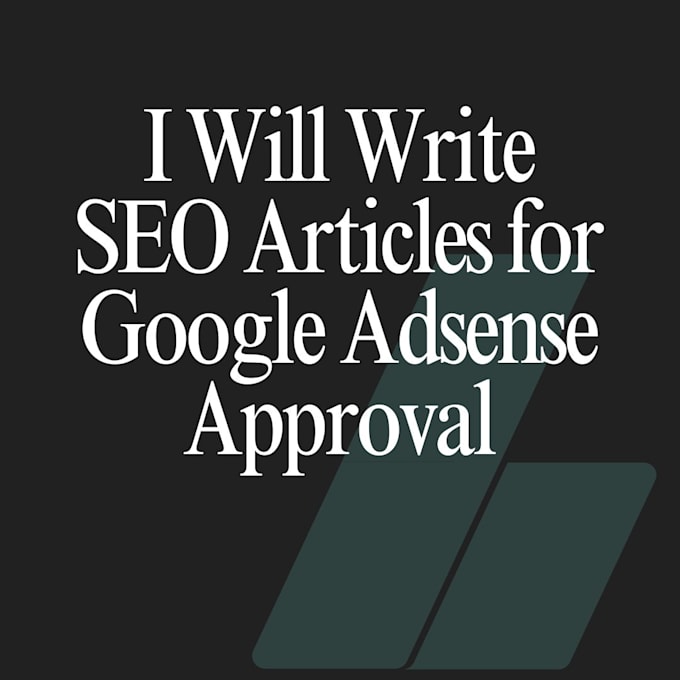 Gig Preview - Write unique bulk SEO articles for google adsense approval