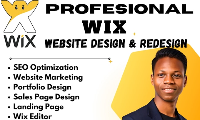 Gig Preview - Design wix website and redesign a business wix website or wix online store