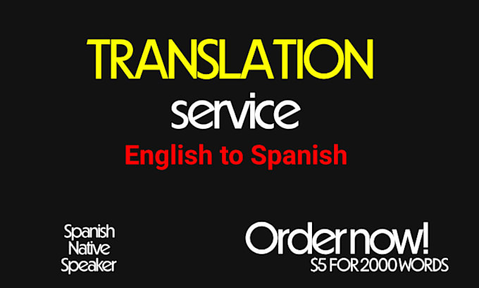 Gig Preview - Translate your text from english to spanish