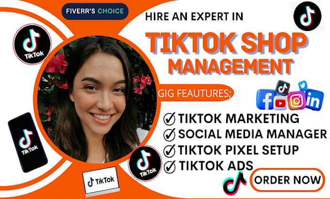 Gig Preview - Setup manage tiktok shop, tiktok shop ads, tiktok marketing on tiktok shop