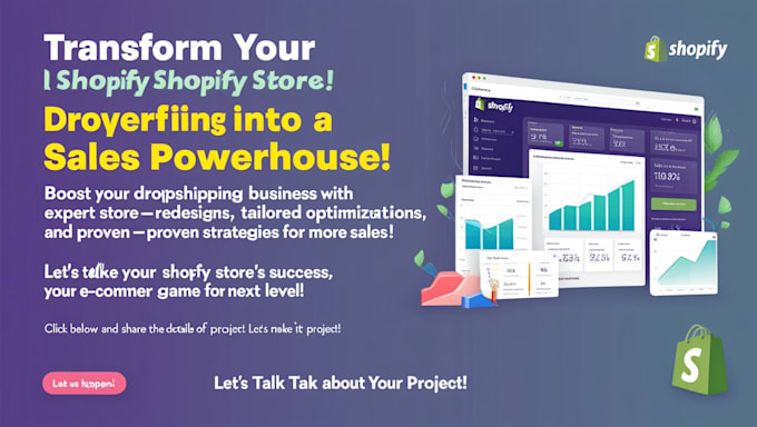 Gig Preview - Optimize your shopify website, redesign store and boost dropshipping sales