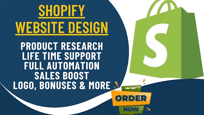 Gig Preview - Design a shopify store, automate, boost sales, and offer support